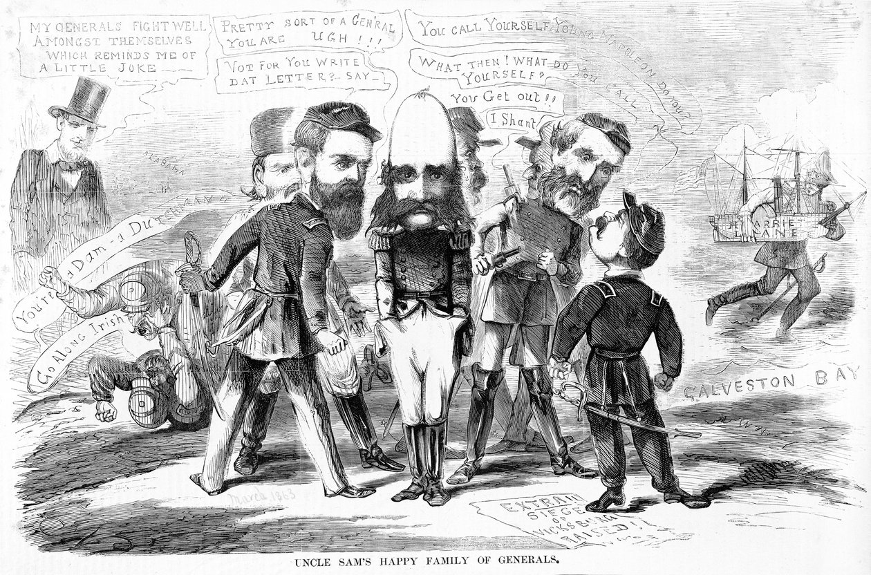 Uncle Sams Boldog tábornokok családja, 1863 körül alkotó: American School