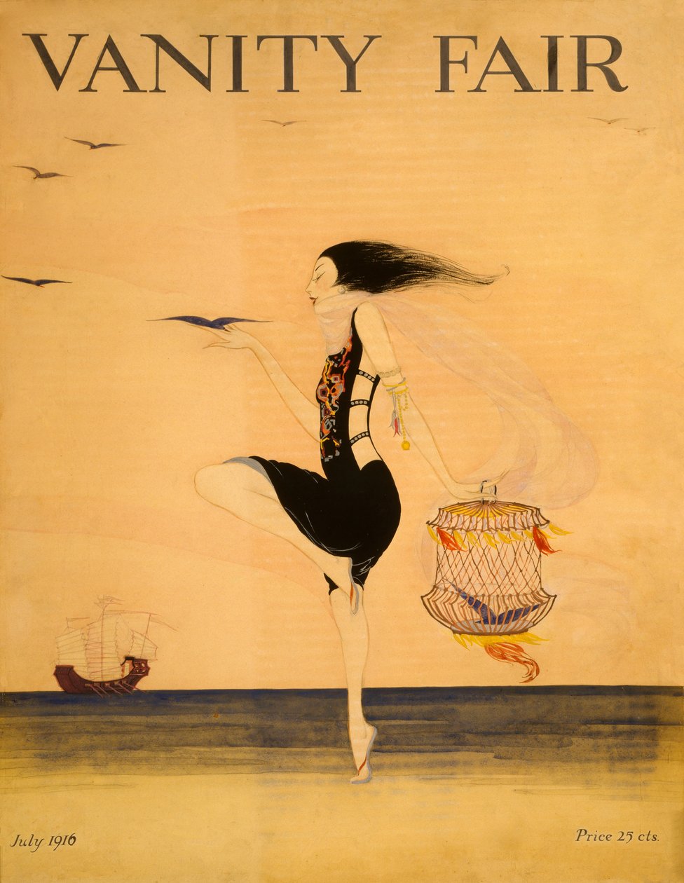 A Vanity Fair borítója, 1916. július. alkotó: American School