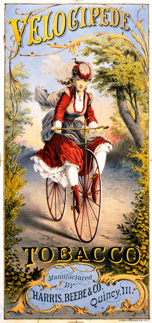 A Velocipede dohánymagazin hirdetése alkotó: American School