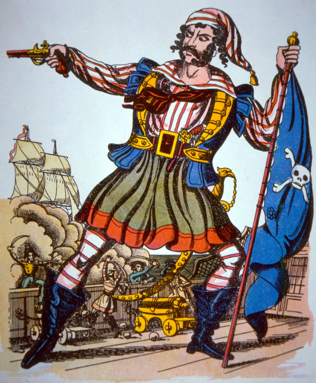 Egy kalóz viktoriánus bemutatója (színes litó) alkotó: American School