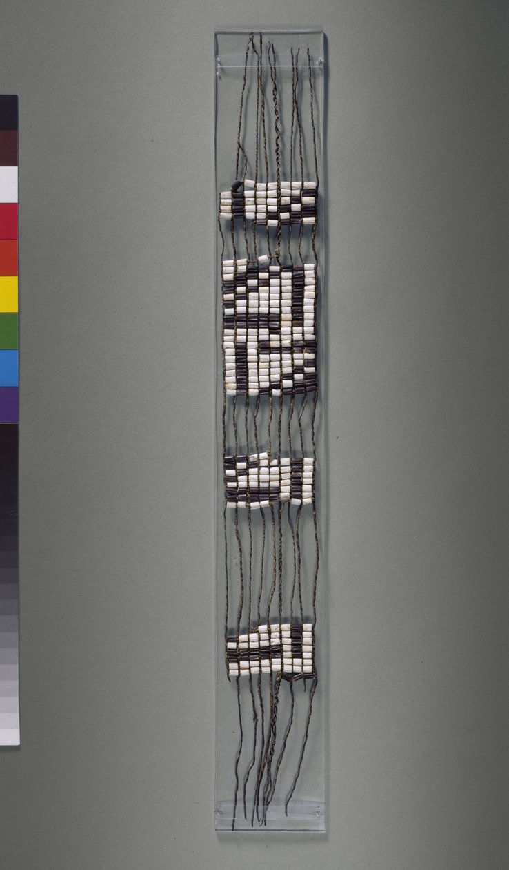 Wampum Belt, amerikai irokéz vagy algonqui törzs, lehetséges 17. század alkotó: American School