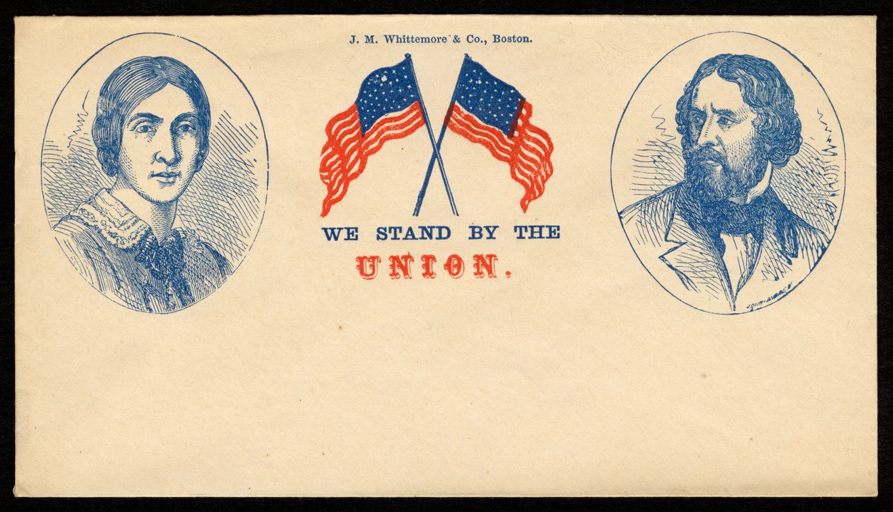"Az Unió mellett állunk" képeslap, 1861-65 körül alkotó: American School