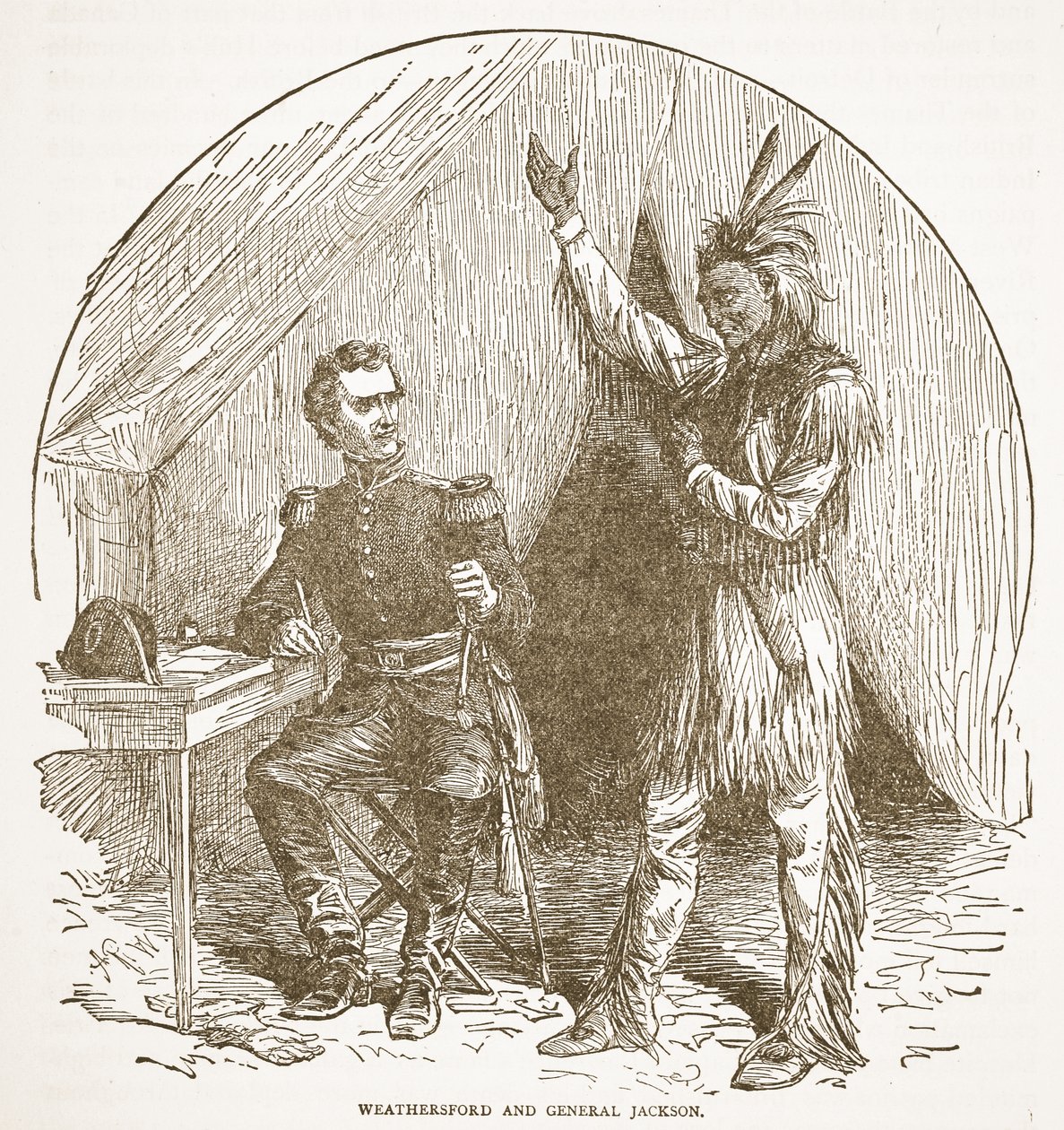 Weathersford és Jackson tábornok, egy könyves kocsmából. 1896 alkotó: American School