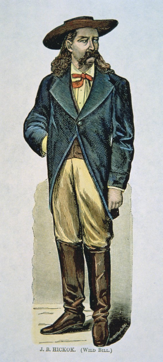 "Wild Bill" Hickok (1837-76) (színes fametszet) alkotó: American School