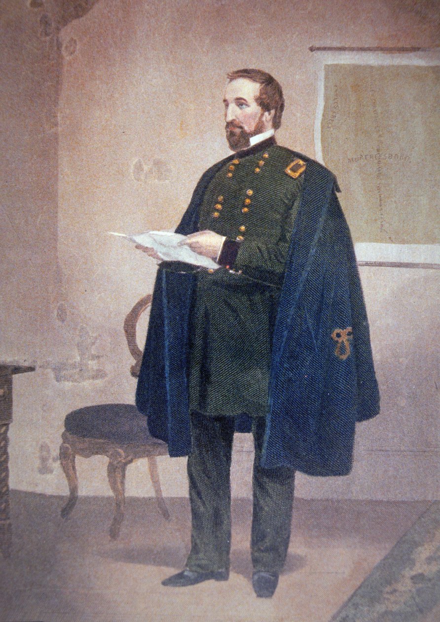 William Starke Rosencrans (1819-98) (színes litó) alkotó: American School