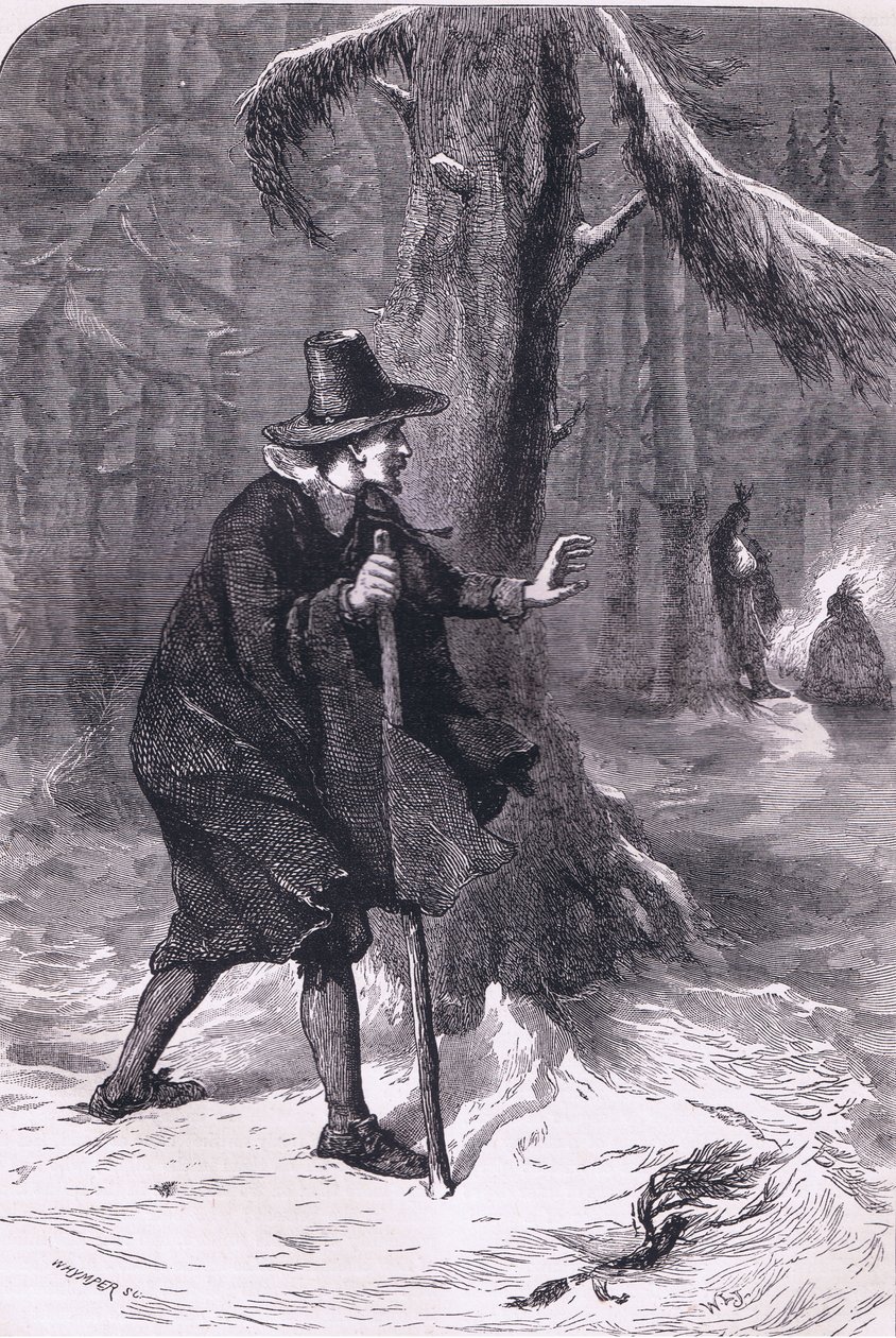 William az erdőben, illusztráció Cassell története az Egyesült Államok pubjából. készítette: Petter & Galpin 1890 körül (litho) alkotó: American School