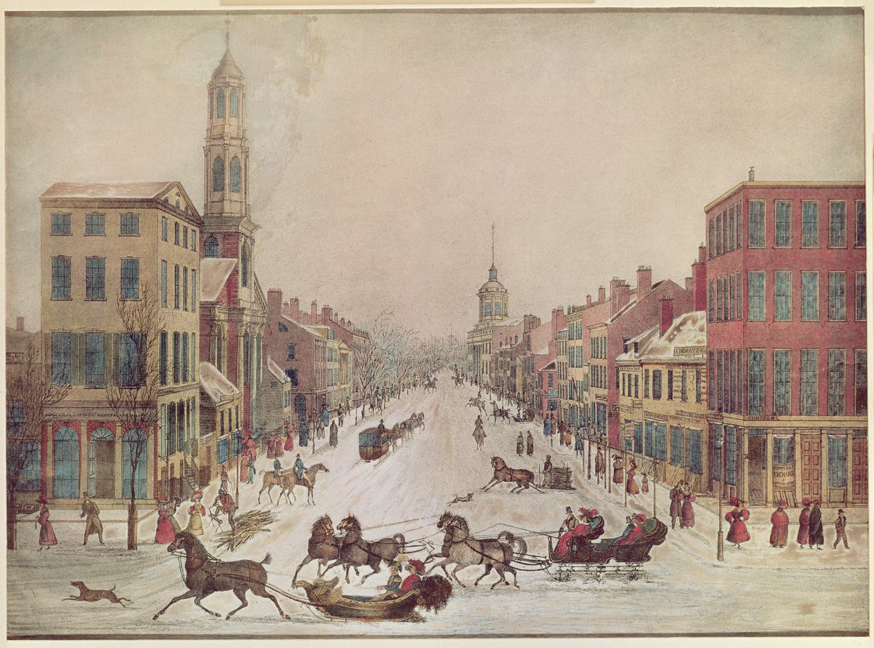 Tél a Wall Streeten, 1834 alkotó: American School