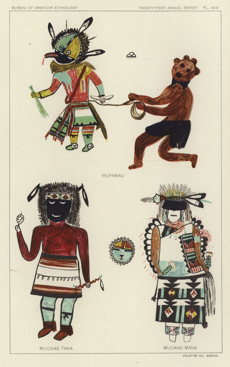 Wupamau, Mucaias Taka, Mucaias Mana (színes lithó) alkotó: American School