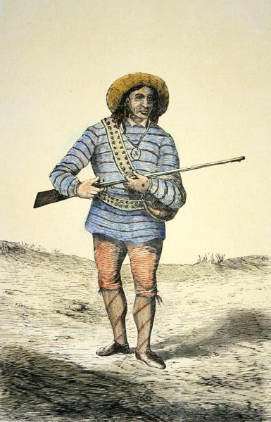 Arizonai zuni nép, 1860 körül (színes litó) alkotó: American School