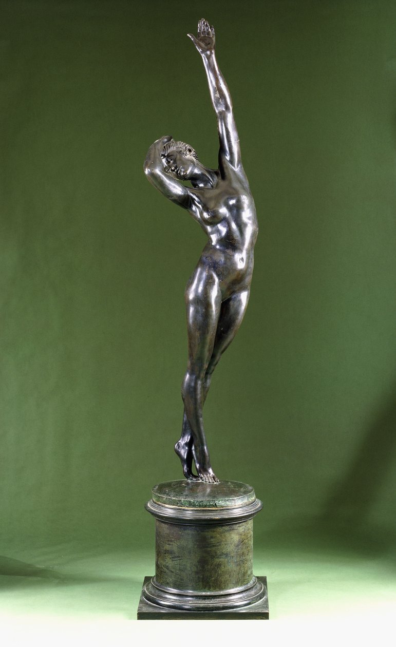 Meztelen nő bronz figurája (bronz barna patinával) alkotó: Amleto Catoldi