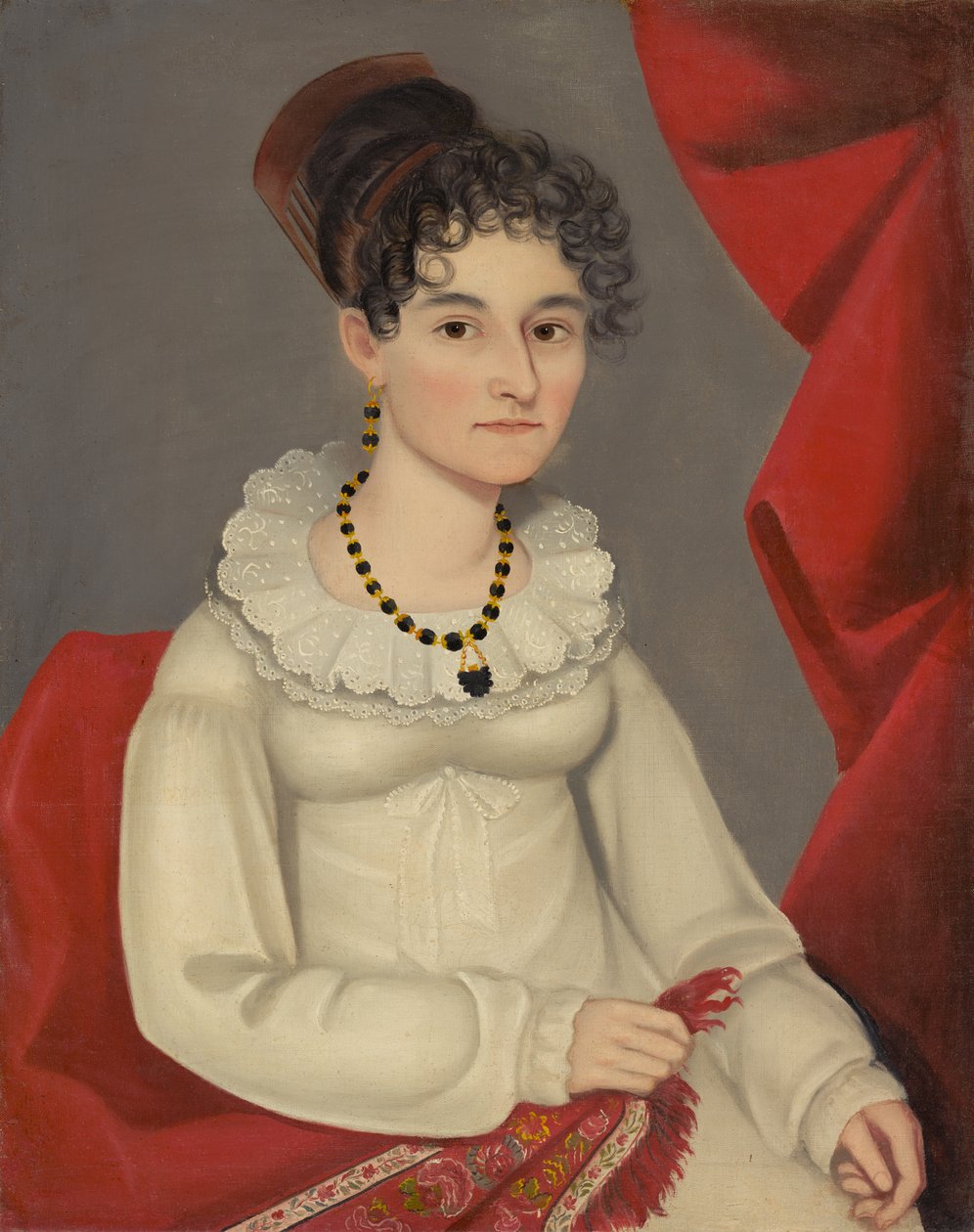 Catharine Couenhoven Clark portréja, 1819-20 körüli (olaj, vászon) alkotó: Ammi Phillips