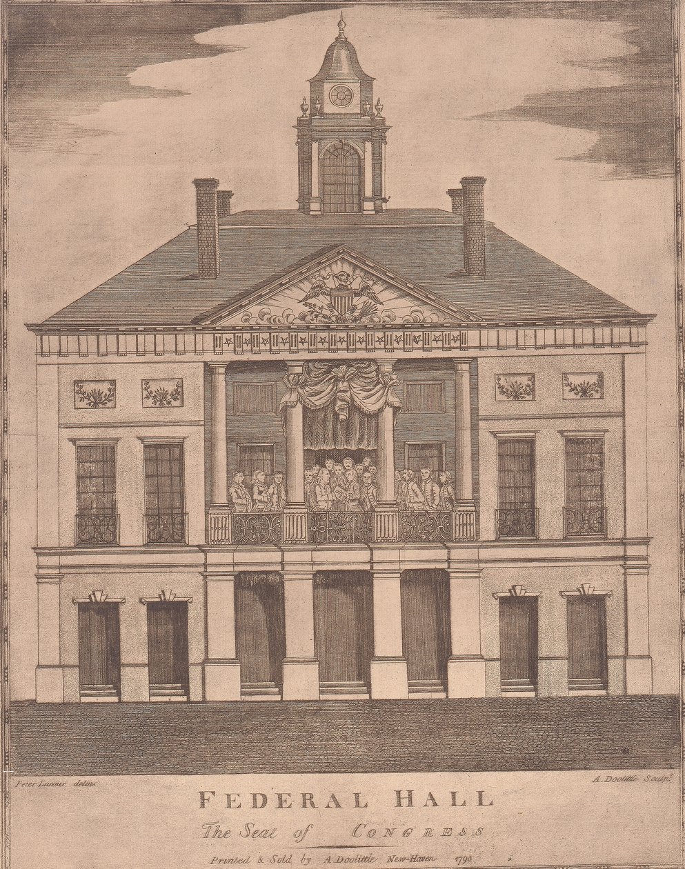 Federal Hall, a Kongresszus székhelye alkotó: Amos Doolittle
