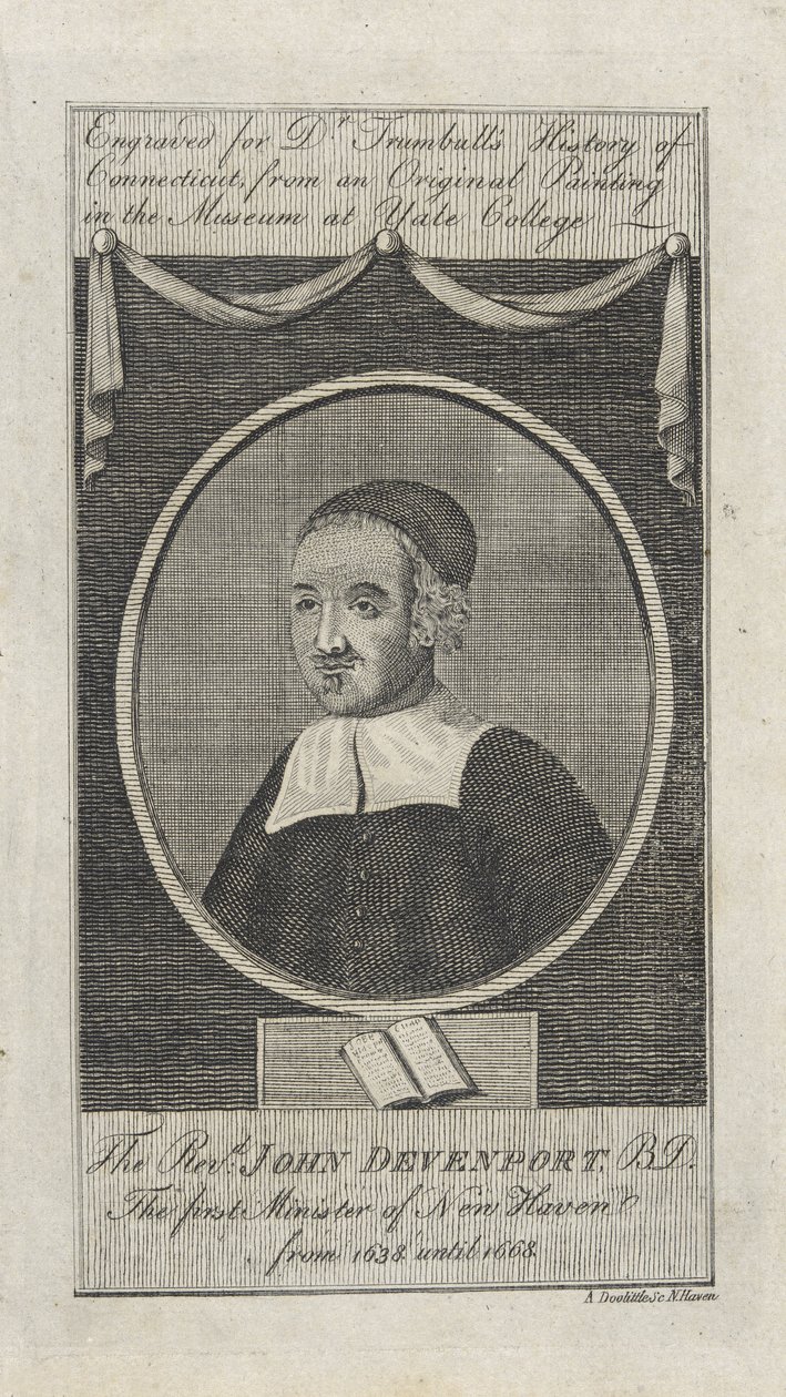 John Davenport tiszteletes, pub. 1797 alkotó: Amos Doolittle