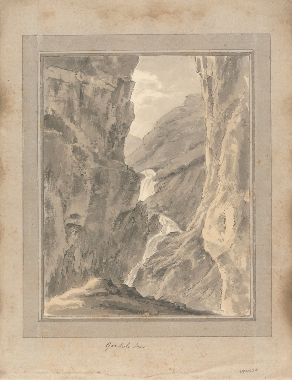 Nézet Angliában, Skóciában és Walesben: Gordale Scar alkotó: Amos Green