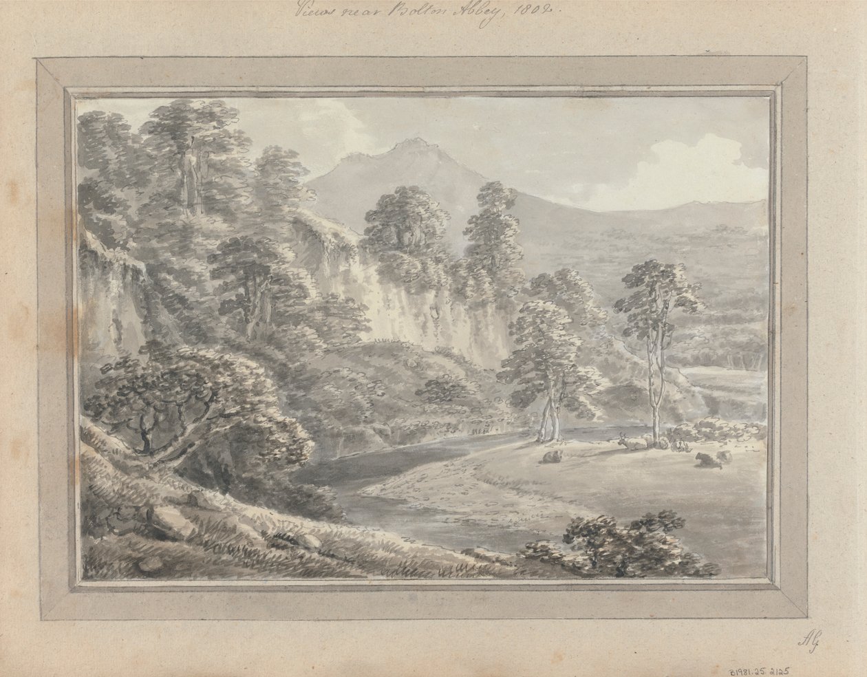 Kilátások Angliában, Skóciában és Wale-ben: Kilátás a Bolton Abbey közelében alkotó: Amos Green