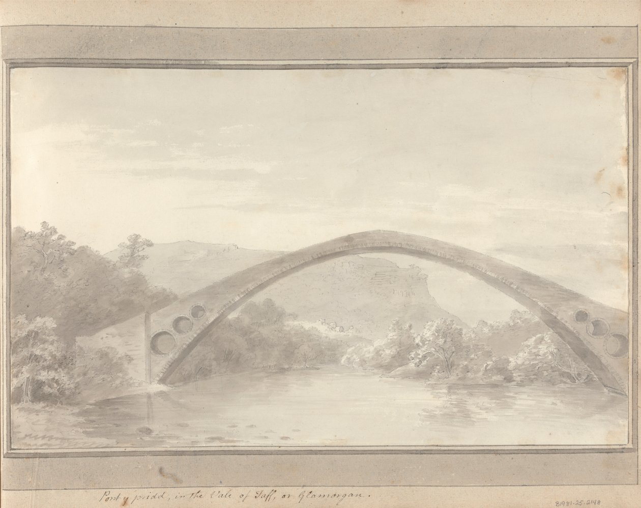 Kilátások Angliában, Skóciában és Walesben: Pont Y Pridd, a Vale of Taff vagy Glamorgan alkotó: Amos Green