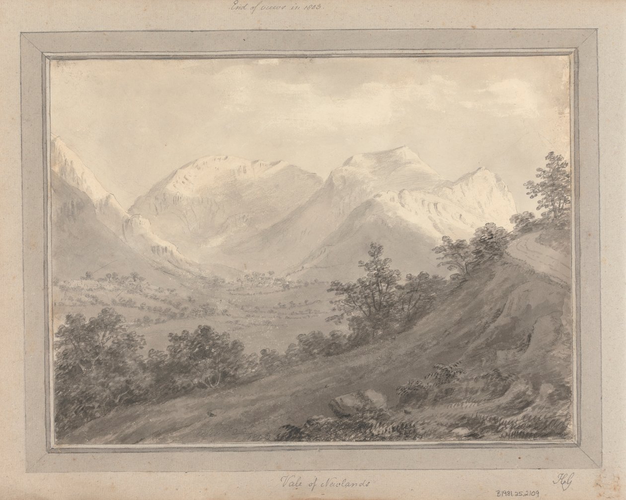 Kilátások Angliában, Skóciában és Walesben; Turné Skóciában: Vale of Newlands, AG alkotó: Amos Green