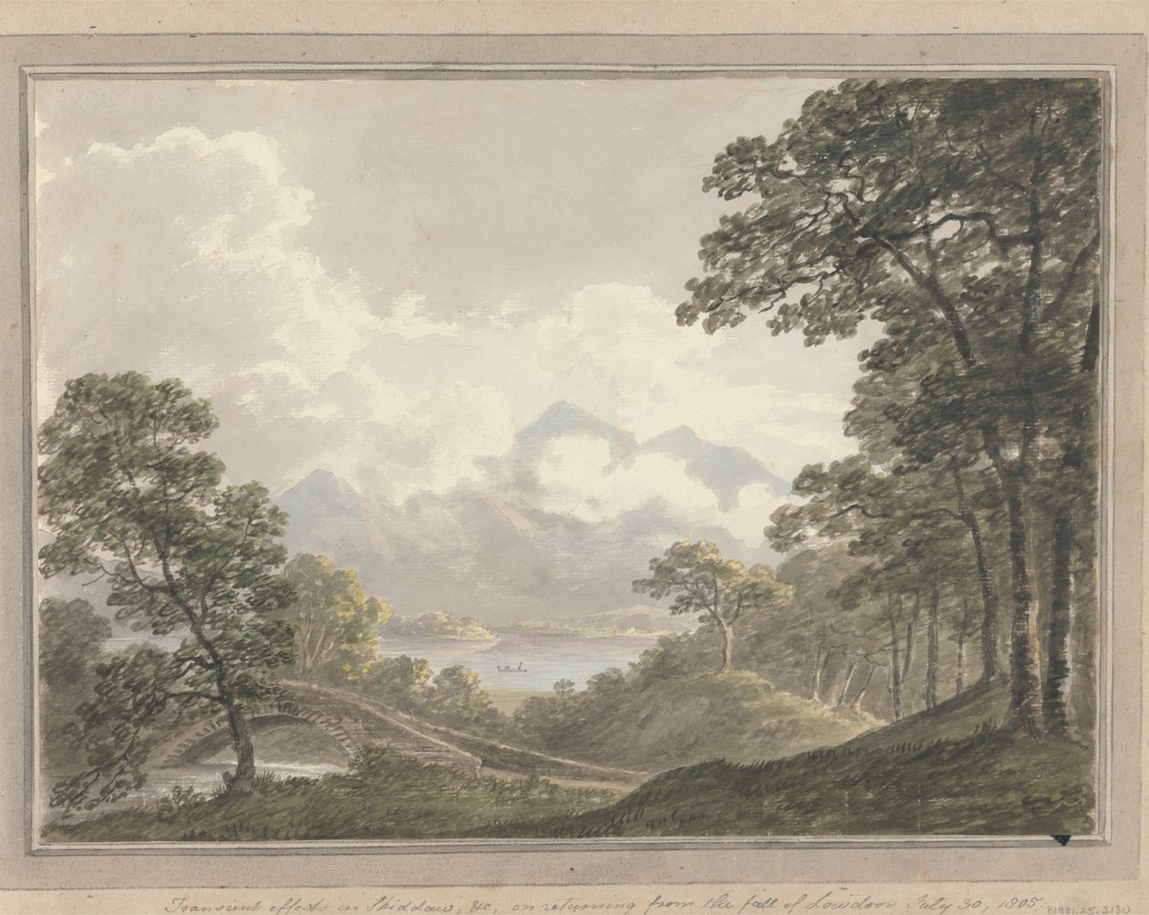Nézetek Angliában, Skóciában és Walesben: Átmeneti hatás Skodow és c., Lowdoor bukásából való visszatéréskor, 1805. július 30. alkotó: Amos Green