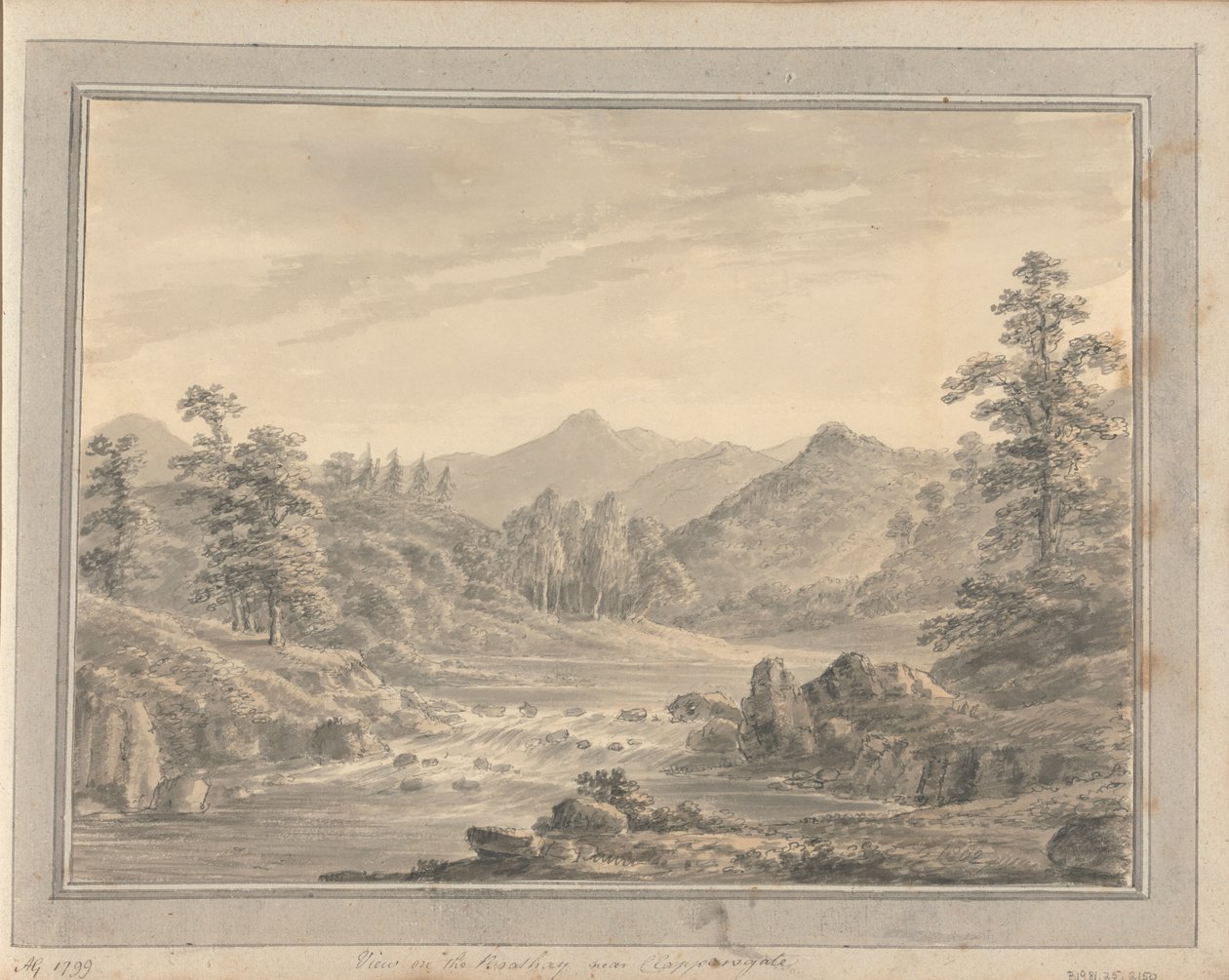 Kilátások Angliában, Skóciában és Walesben: Kilátás a Brathay-ra Clappensgate közelében alkotó: Amos Green