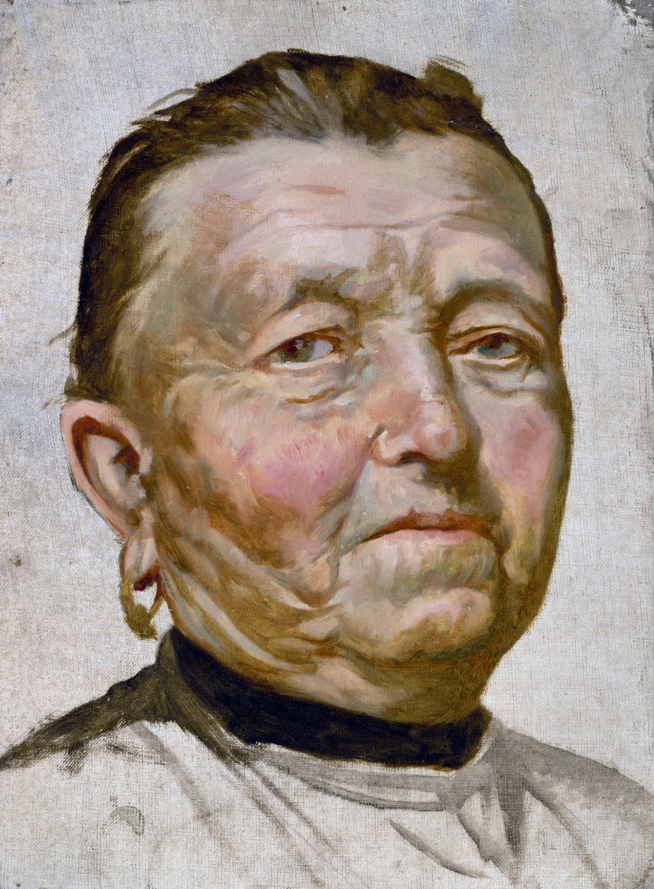 Női arc (olaj, vászon) alkotó: Anacleto Laretto