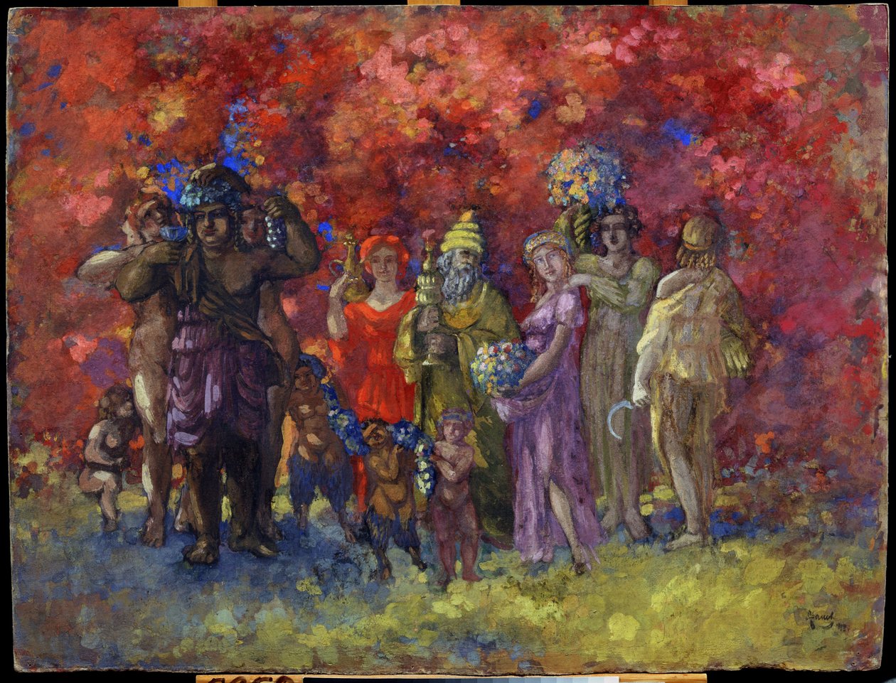 Esik. Allegória (Ősz. Allegória). Anatolij Afanasjevics Arapov (1876-1949) festménye. Olaj, vászon, 75 x 99 cm alkotó: Anatoli Afanasyevich Arapov