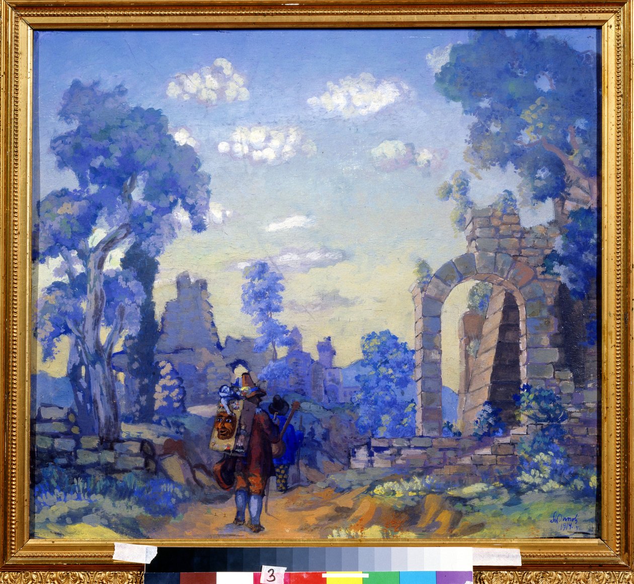 olasz zenészek. Anatolij Afanasjevics Arapov (1876-1949) festménye. Olaj, vászon, 58 x 65 cm alkotó: Anatoli Afanasyevich Arapov