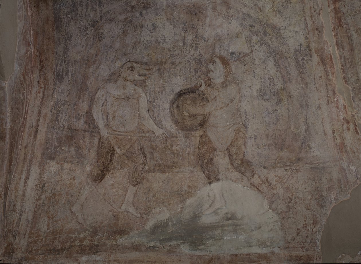 Harci jelenet Hippodromban, 11. század alkotó: Ancient Russian frescos