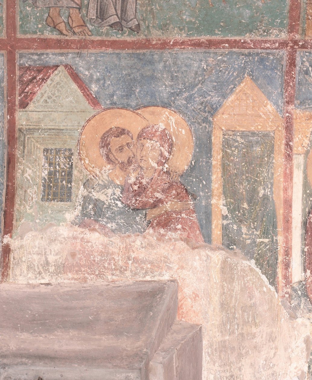Szent Joachim és Anna találkozása az Aranykapunál, XII. század alkotó: Ancient Russian frescos