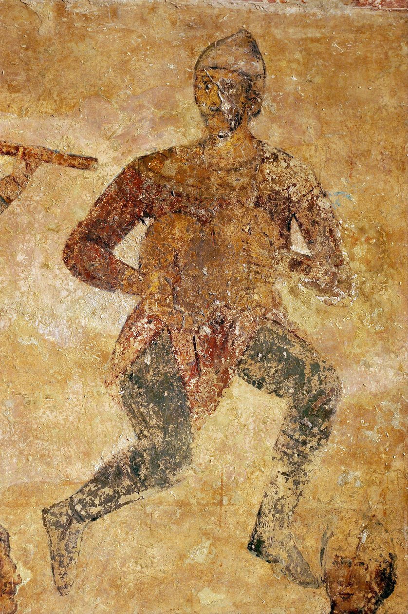 Zenészek és akrobaták részletek alkotó: Ancient Russian frescos