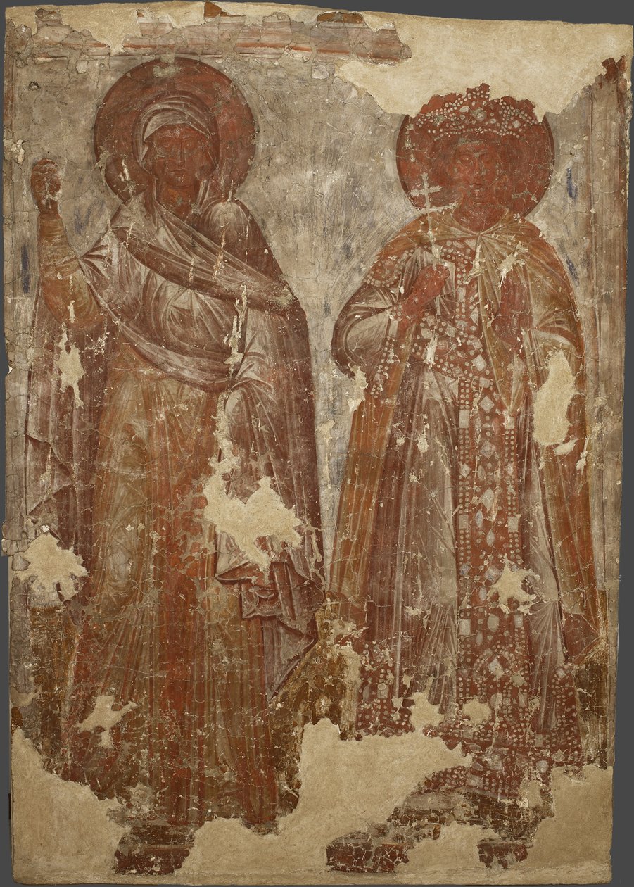Szent Mártírok, 14. század alkotó: Ancient Russian frescos