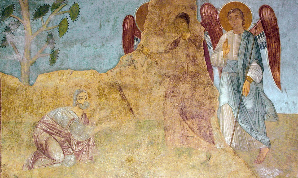 Ábrahám vendégszeretete Ószövetségi Szentháromság alkotó: Ancient Russian frescos