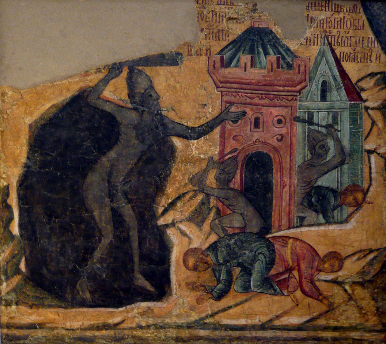Az utolsó ítélet. A Novogyevicsi-kolostor freskója, 1654 alkotó: Ancient Russian frescos