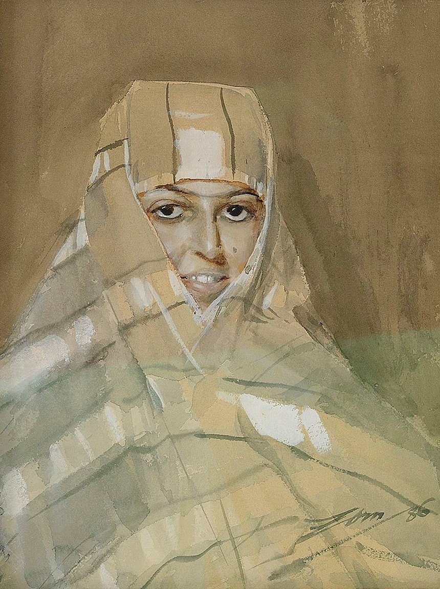 Beduin lány alkotó: Anders Leonard Zorn
