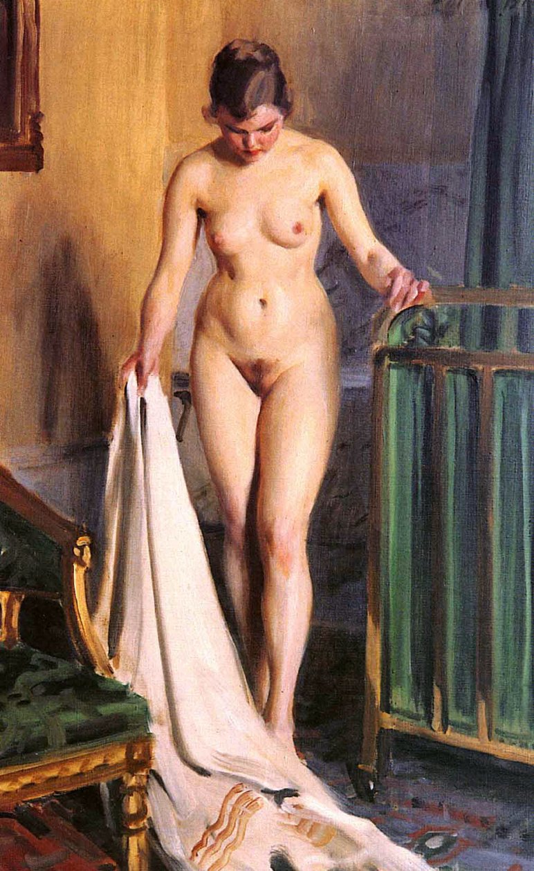 A hálószobában alkotó: Anders Leonard Zorn