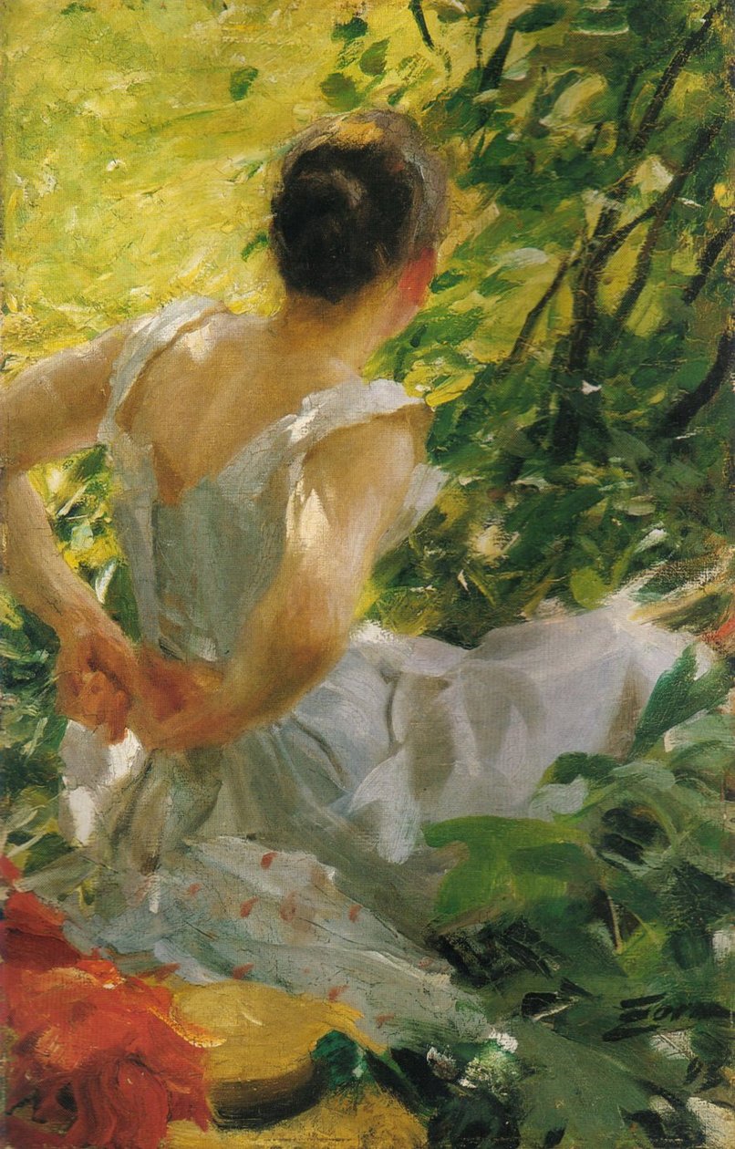 Nő öltözködik alkotó: Anders Leonard Zorn