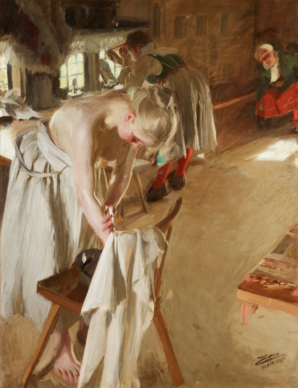Vasárnap reggel alkotó: Anders Leonard Zorn