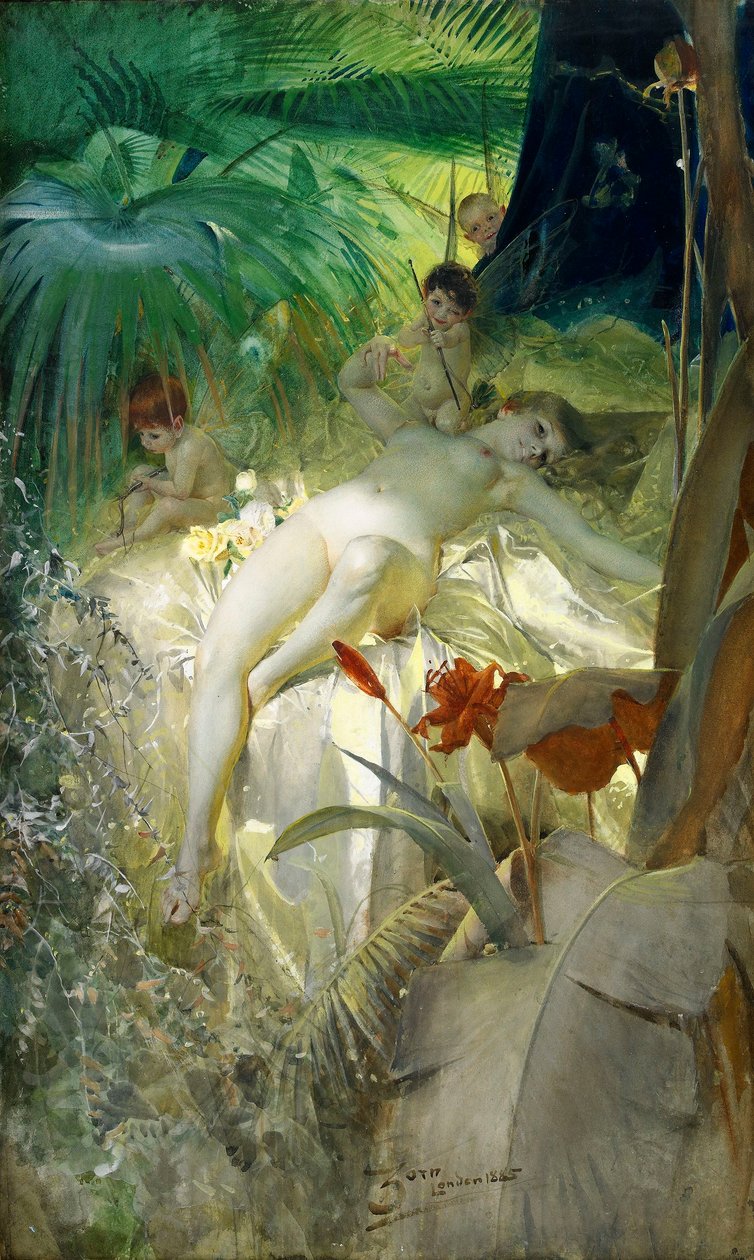A szerelmi nimfa alkotó: Anders Leonard Zorn