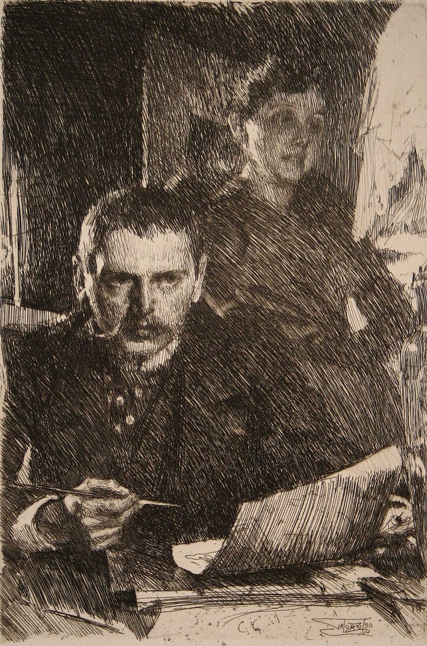 Zorn és felesége alkotó: Anders Leonard Zorn