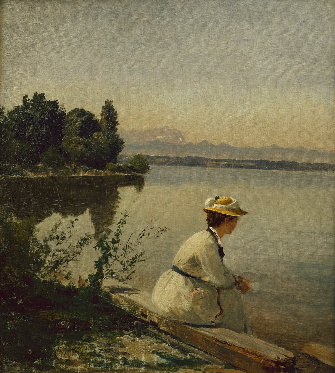 Leoni közelében a Starnberg-tónál (olaj, vászon) alkotó: Anders Andersen Lundby