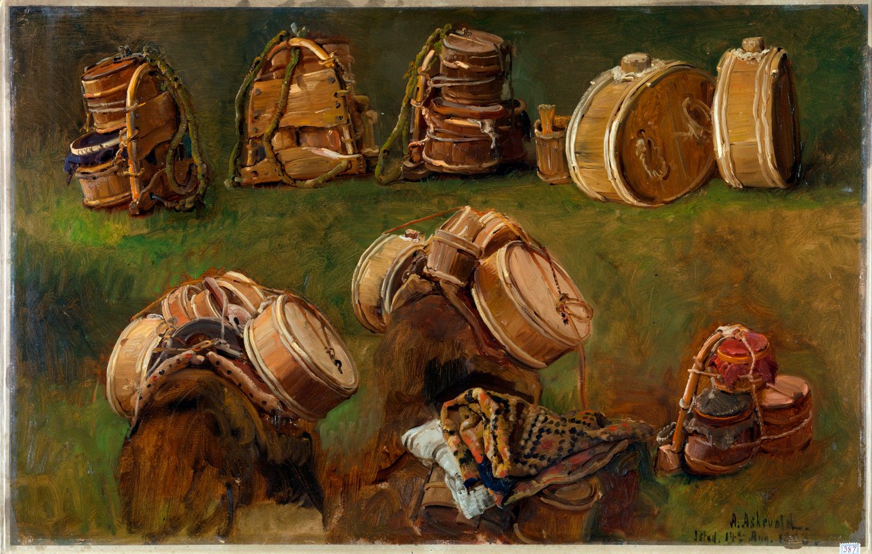 ""Etude de bats pour bete de somme"" (Tanulmány a nyeregekről és más tárgyakról) Peinture d