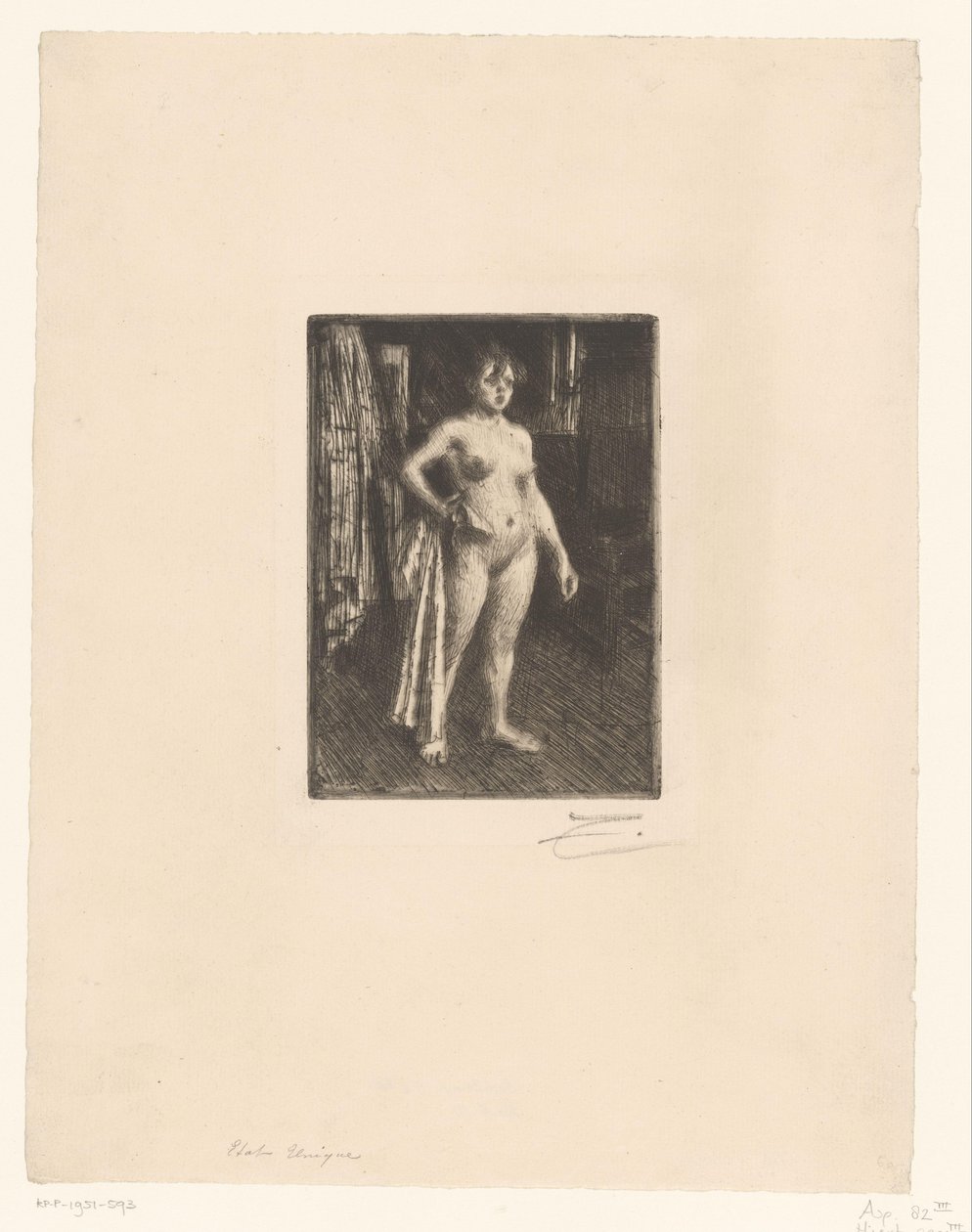 La Villette Vénusza alkotó: Anders Leonard Zorn (signed by artist)