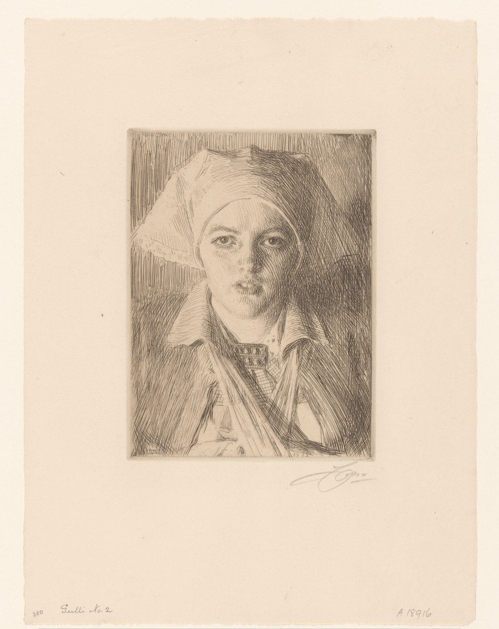 Van Gulli portréja Arany II alkotó: Anders Leonard Zorn (signed by artist)