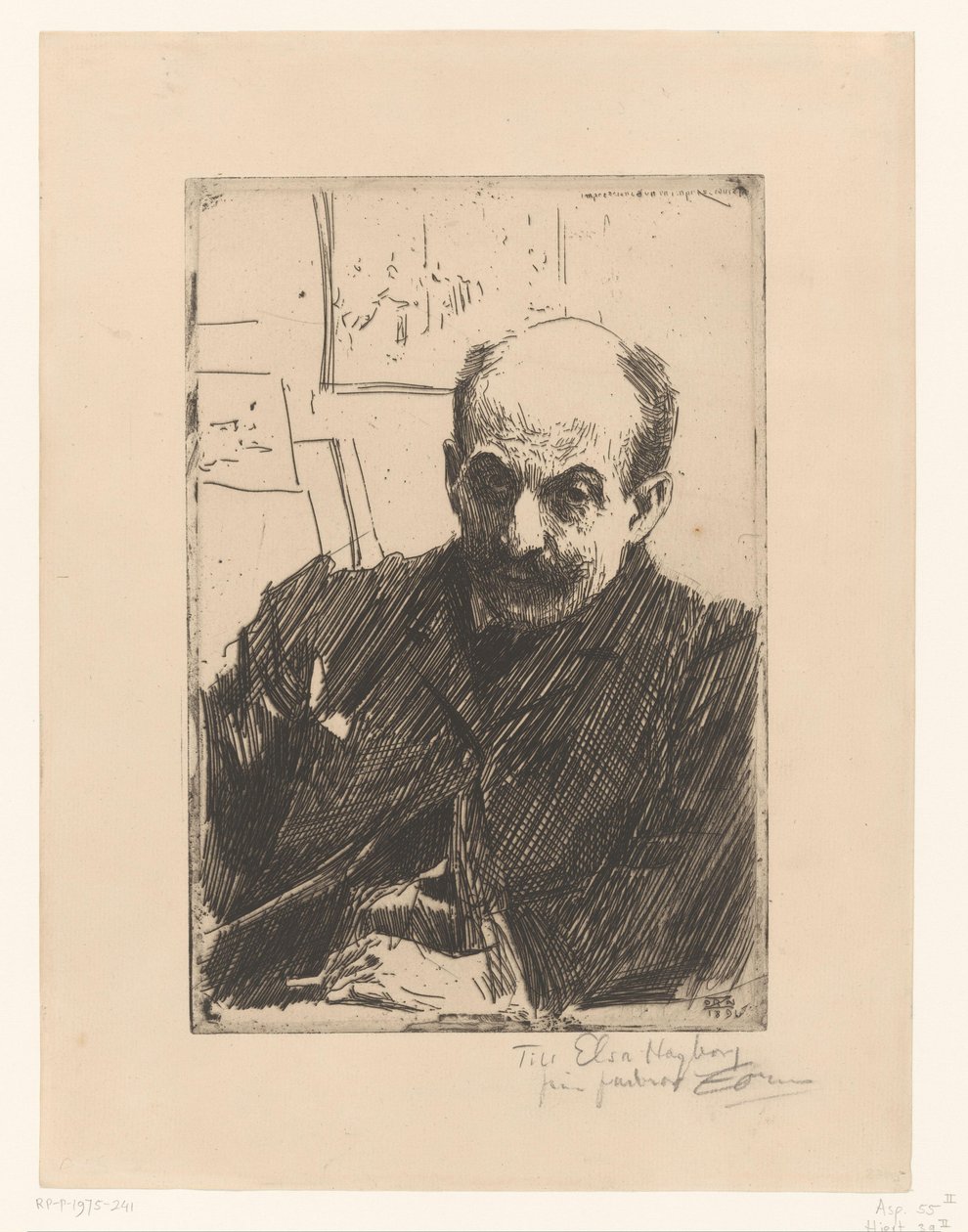 Max Liebermann portréja alkotó: Anders Leonard Zorn (signed by artist)