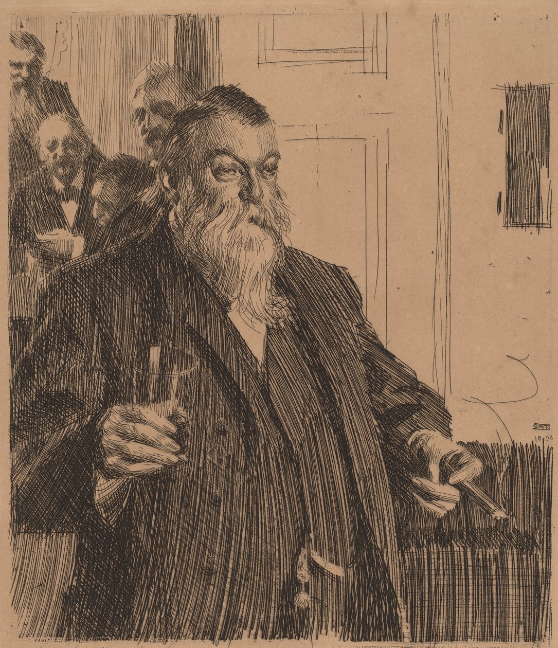 A Toast II, 1893. alkotó: Anders Leonard Zorn
