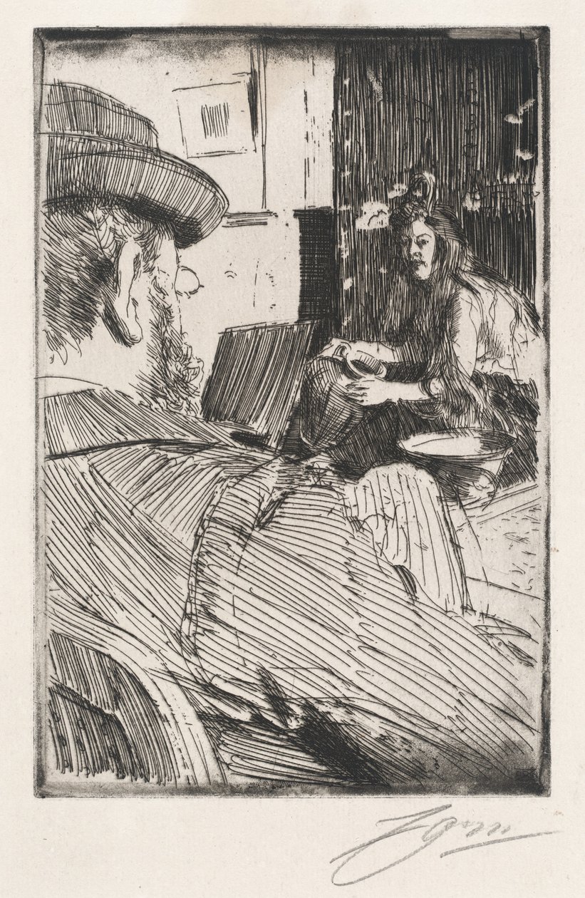 Albert Besnard és modellje, 1896. alkotó: Anders Leonard Zorn