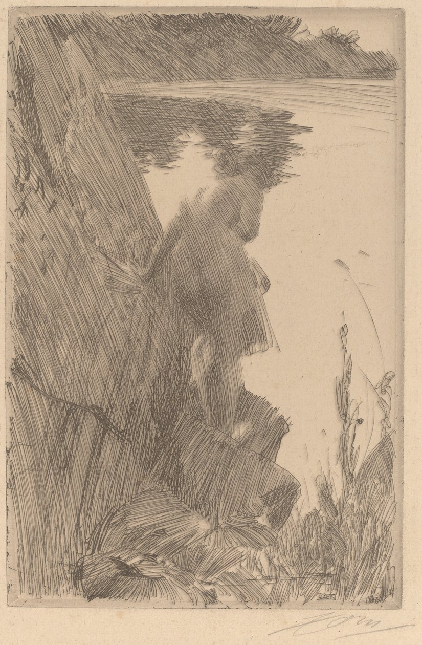 Fürdő III Fürdőző hátulról, 1896. alkotó: Anders Leonard Zorn