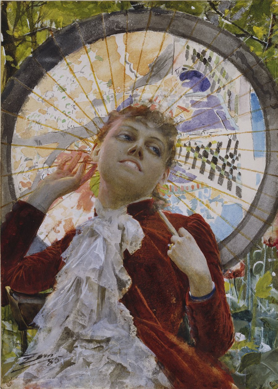 Kastélyok a levegőben, 1885 (wc) alkotó: Anders Leonard Zorn