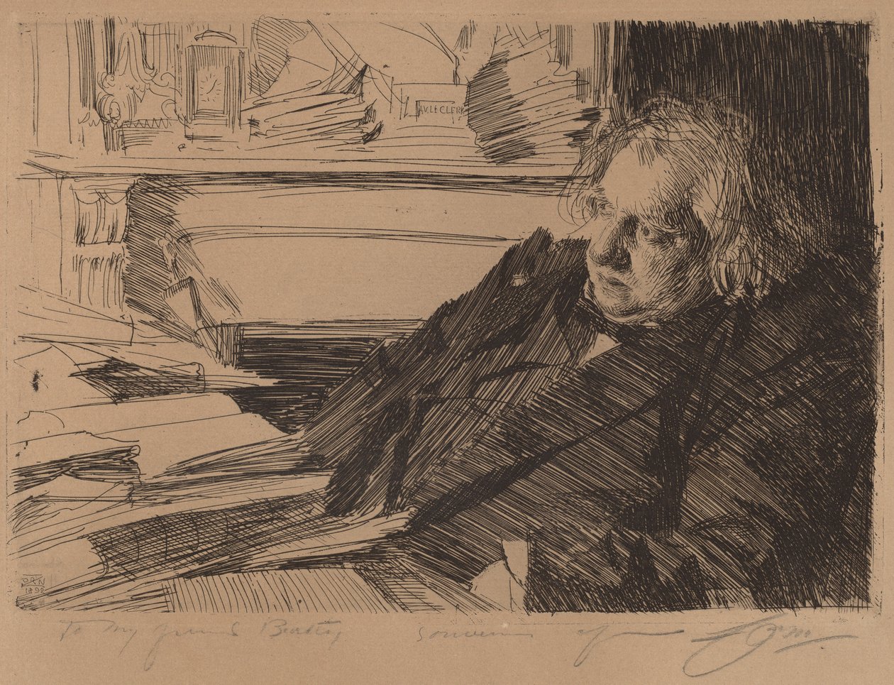 Ernest Renan, 1892. alkotó: Anders Leonard Zorn