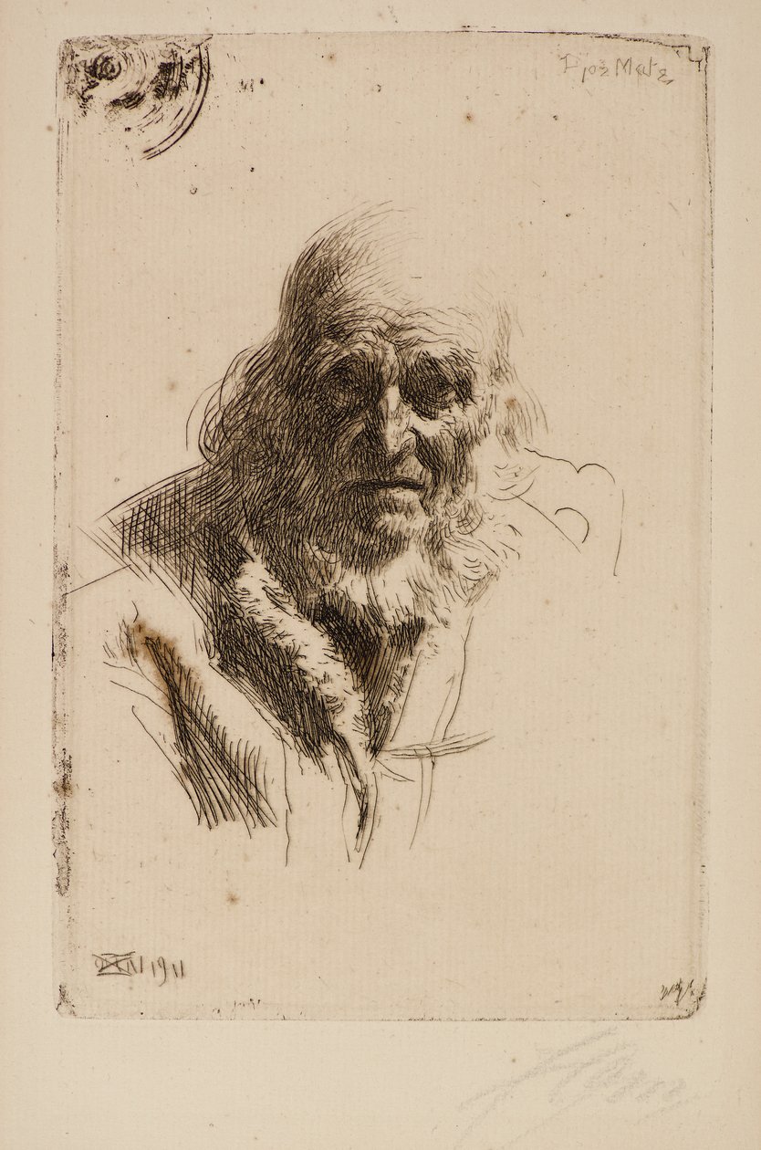 Egy öregember feje alkotó: Anders Leonard Zorn