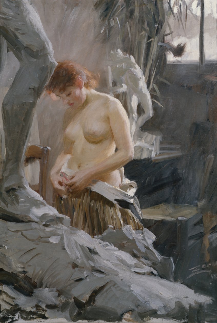 A Wickstroms stúdióban alkotó: Anders Leonard Zorn